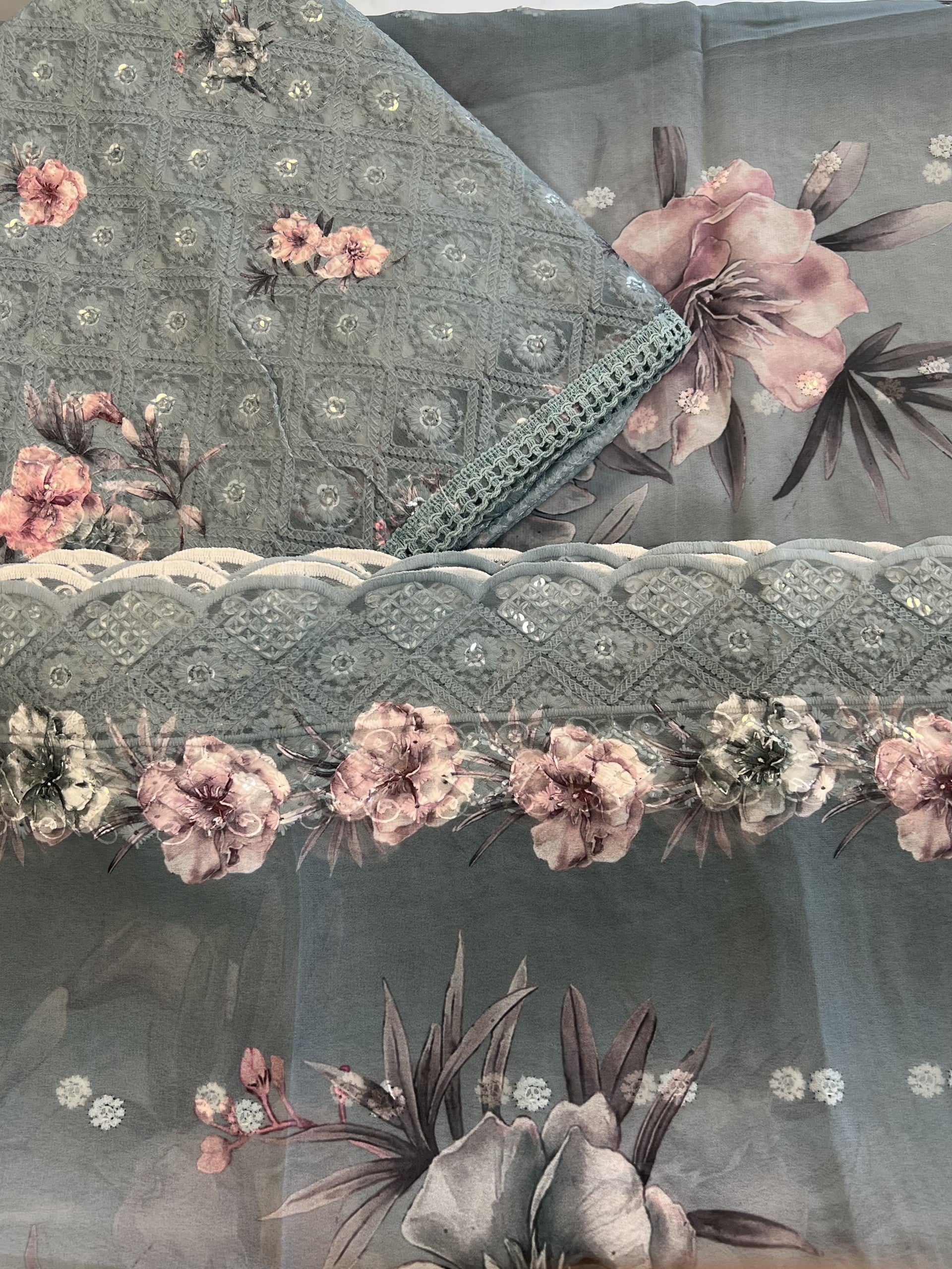 Georgette unstitched suit