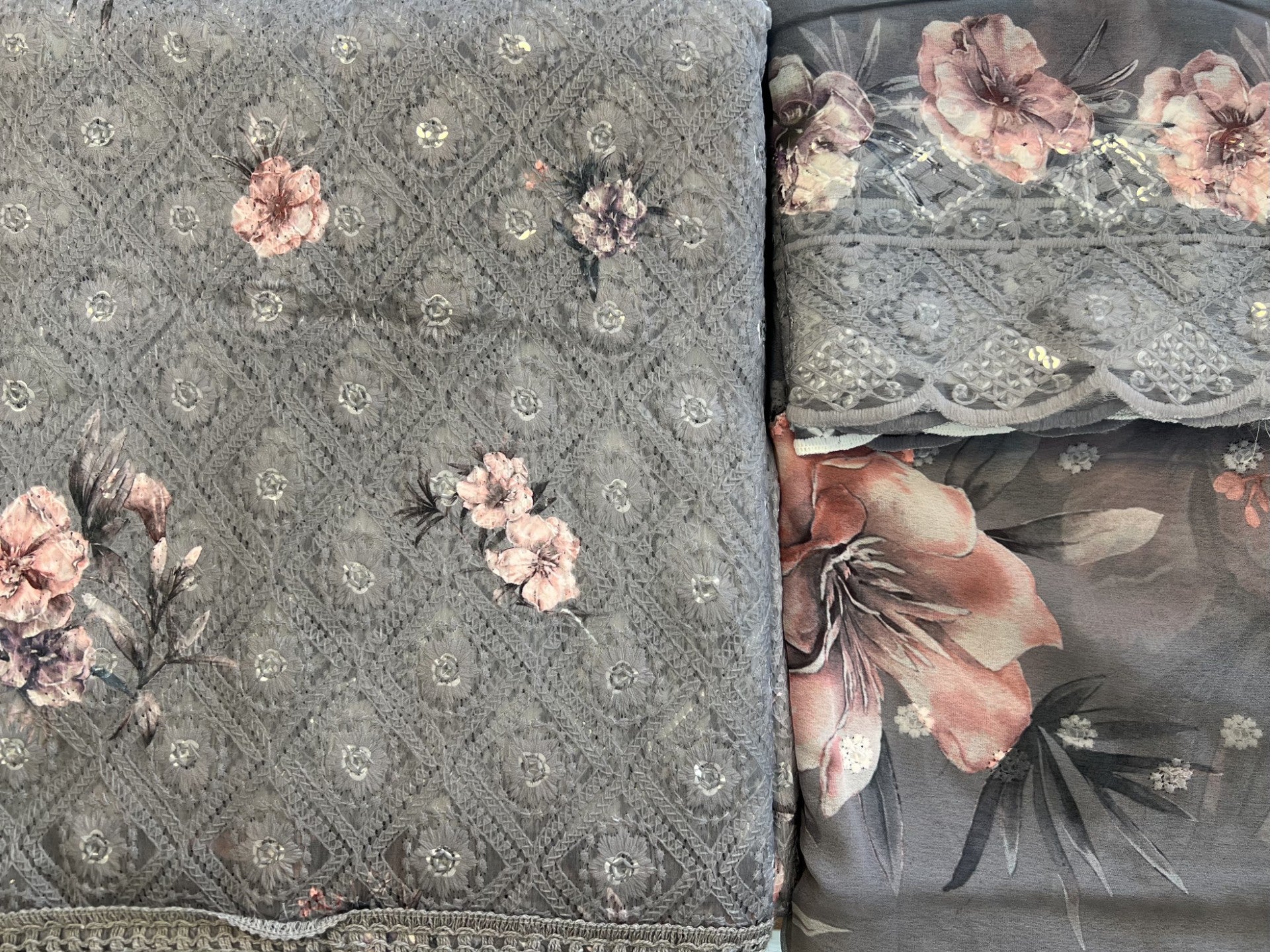 Georgette unstitched suit