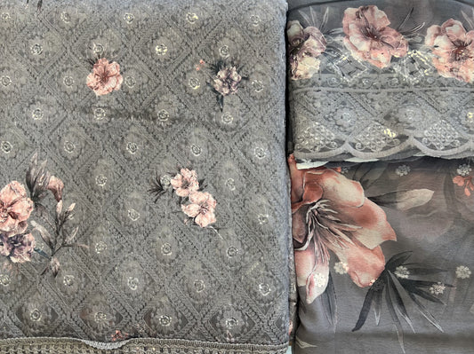 Georgette unstitched suit