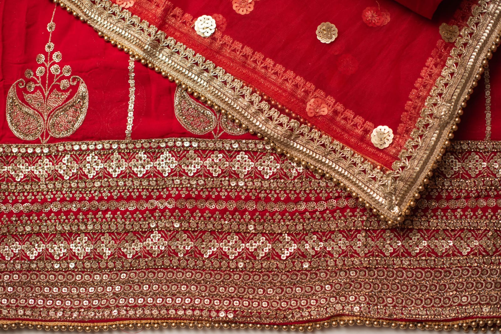 Unstitched Georgette Embroidered Suit
