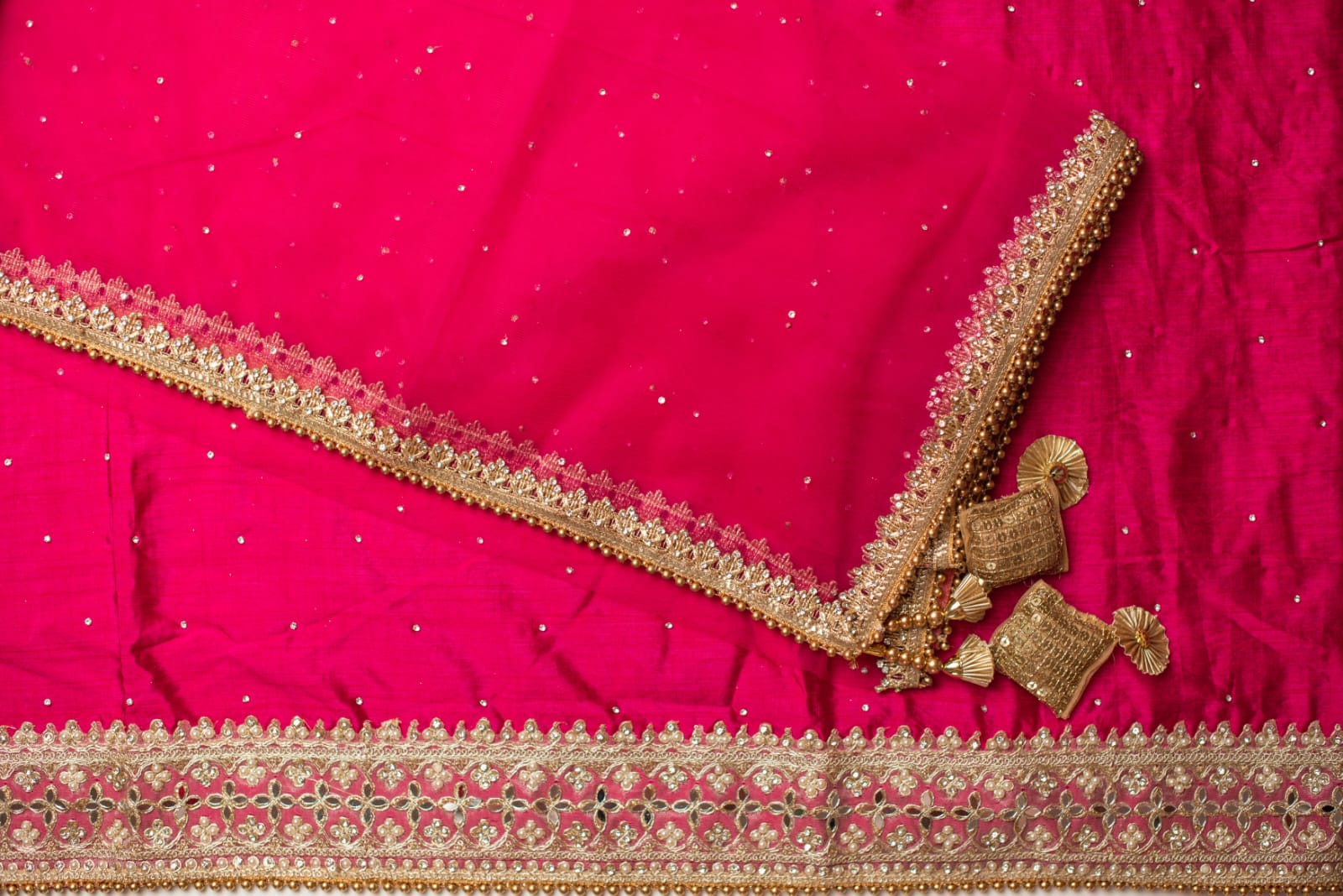 Unstitched Silk Dimante Work Suit