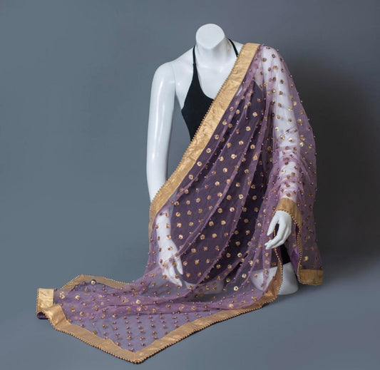 Net pearl dupatta