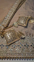 Load and play video in Gallery viewer, Unstitched Silk Dimante Work Suit
