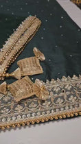 Load and play video in Gallery viewer, Unstitched Silk Dimante Work Suit

