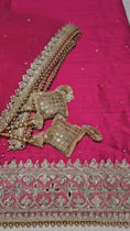 Load and play video in Gallery viewer, Unstitched Silk Dimante Work Suit
