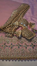 Load and play video in Gallery viewer, Unstitched Silk Dimante Work Suit
